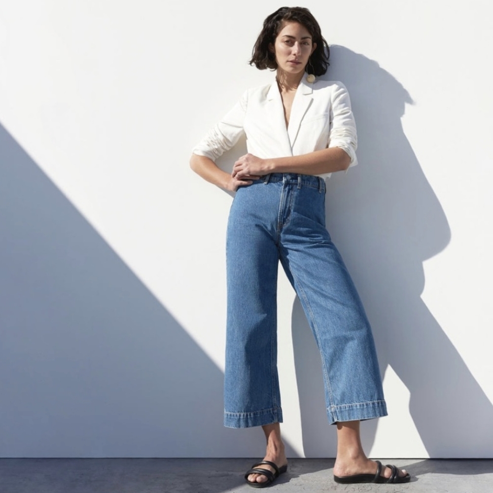 Everlane Wide Leg Crop Edition 02 Jeans size 27 Ankle